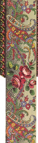 Floral Paisley Border Pattern.