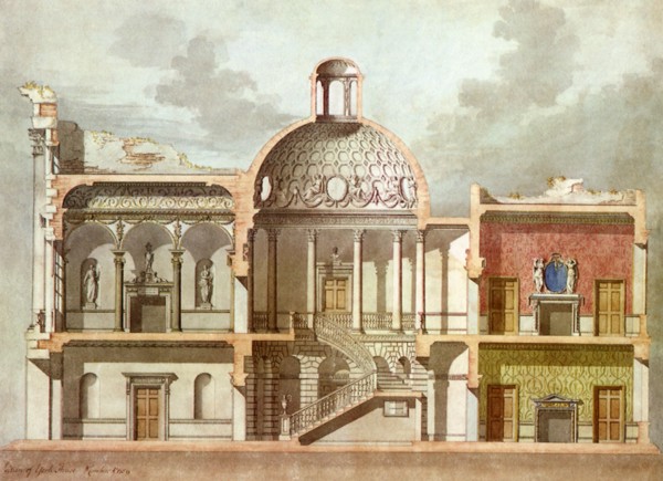 Section of York House, Pall Mall, London.