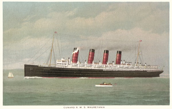 Cunard R.M.S. Mauretania.