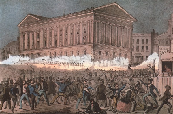 Great Riot at the Astor Place Opera House, New York.
