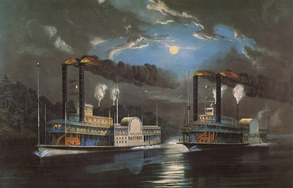 A Midnight Race on the Mississippi.