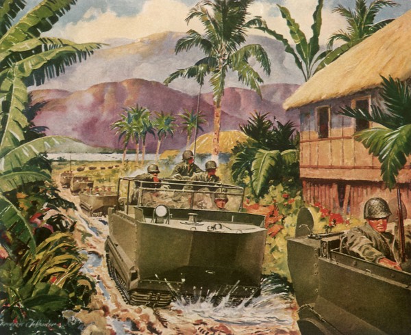 Studebaker Weasels on Pacific Island.