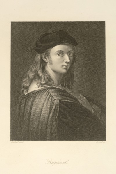 Pound. 18th Century Engraving. Raphael. Urbino. Marche. Italy