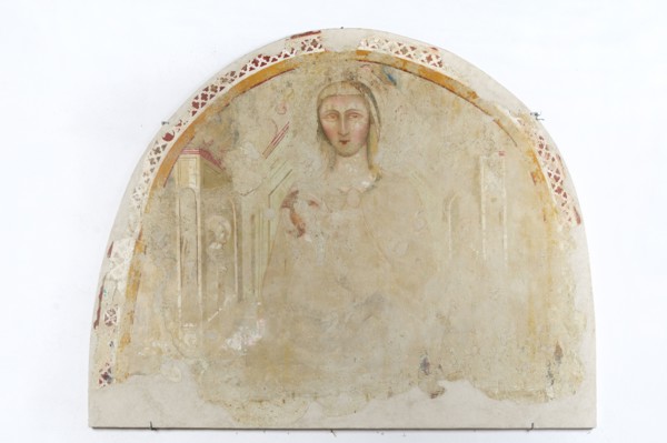Fresco with the Madonna Del Latte. Madonna Degli Angeli Church. Lapedona. Marche. Italy