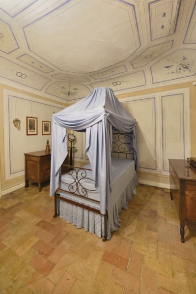 Bedroom. Gaspare Spontini House Museum. Natural Majolica. Marche. Italy