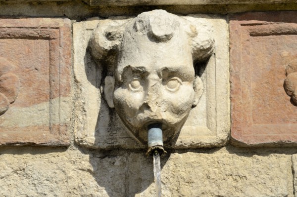 Fountain of the 99 Spouts. L'Aquila. Abruzzo. Italy