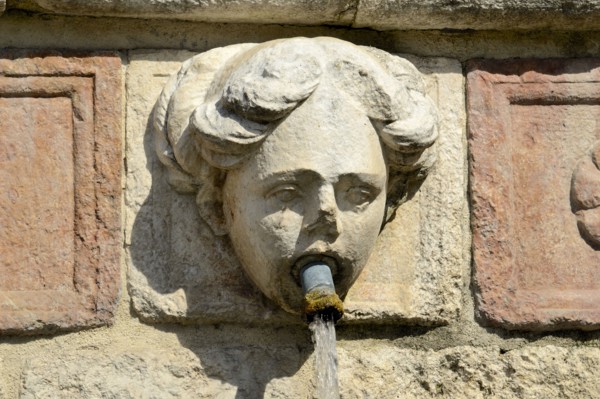 Fountain of the 99 Spouts. L'Aquila. Abruzzo. Italy