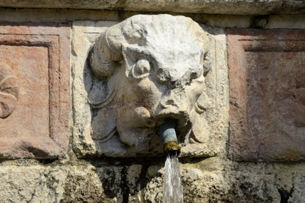 Fountain of the 99 Spouts. L'Aquila. Abruzzo. Italy