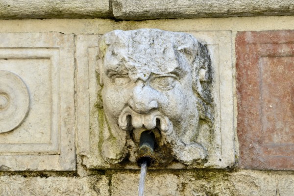 Fountain of the 99 Spouts. L'Aquila. Abruzzo. Italy