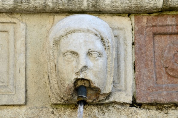 Fountain of the 99 Spouts. L'Aquila. Abruzzo. Italy