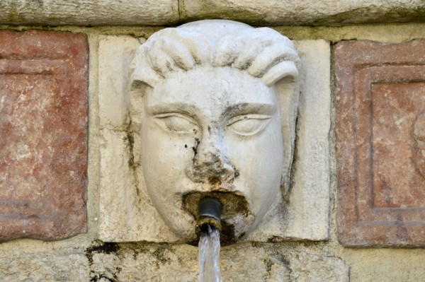 Fountain of the 99 Spouts. L'Aquila. Abruzzo. Italy