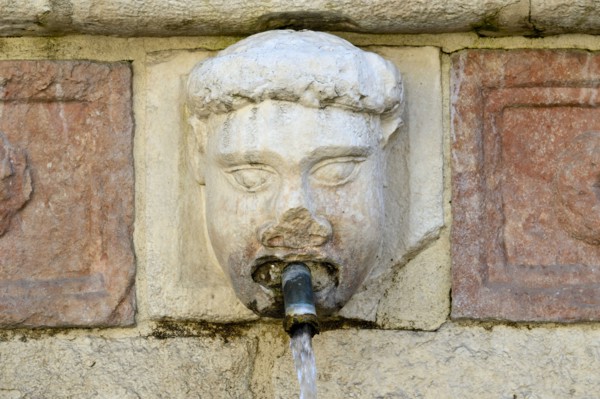 Fountain of the 99 Spouts. L'Aquila. Abruzzo. Italy