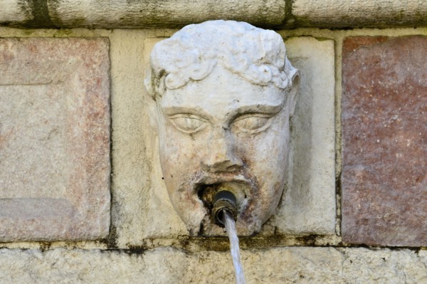 Fountain of the 99 Spouts. L'Aquila. Abruzzo. Italy