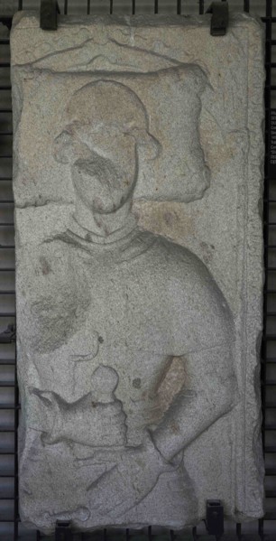 Fragment of a tombstone with relief depicting a warrior, ruler of La Coruna