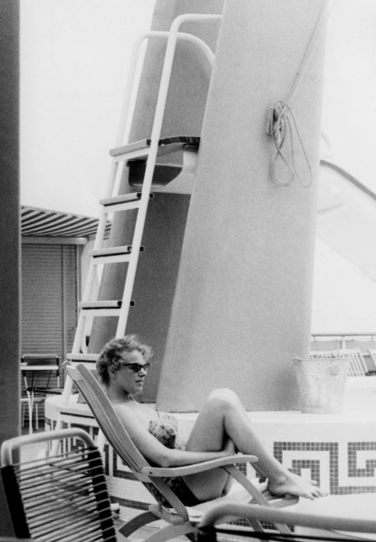pont avec piscine sur le ferry appia, 1961