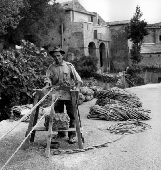 cordiste au port de Camerota, 1960