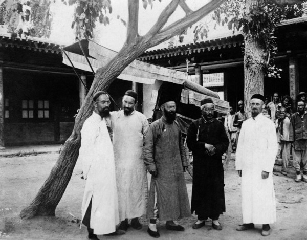 asie, chine, groupe de missionnaires allemands dans le sud du shansi, 1920 1930