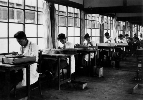 japon, opérateurs d'huîtres perlières, 1920 1930