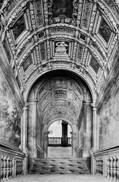 italie, venetie, venise, escalier du palais ducal, 1900 1910