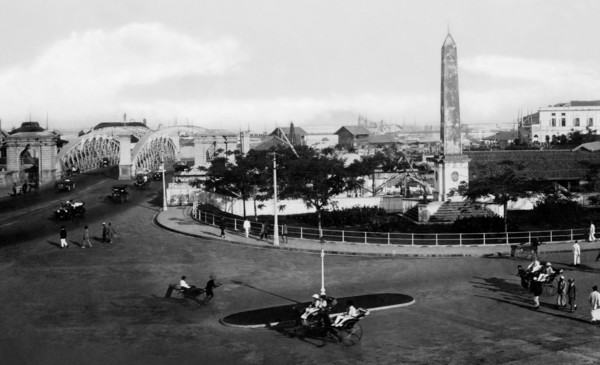malaisie, singapour en vue de la mer, 1920 1930