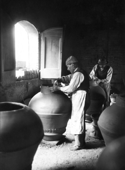 italie, toscane, florence, potiers au travail, 1920 1930