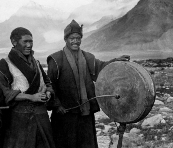 asie, chine, tibet, tambour sonore rituel des lamas, 1920 1930