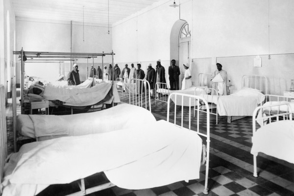 afrique, libye, tripoli, intérieur d'un hôpital colonial, 1930