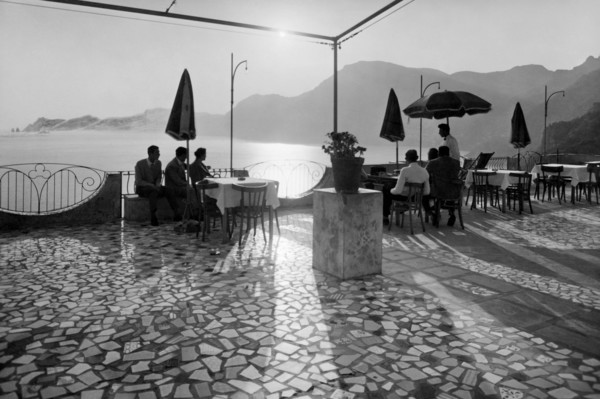 coucher de soleil, praiano, campanie, italie 1960