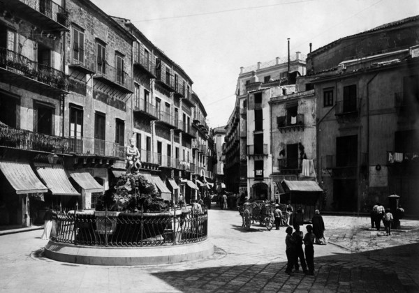 italie, sicile, palerme, piazza rivoluzione, 1910 1920