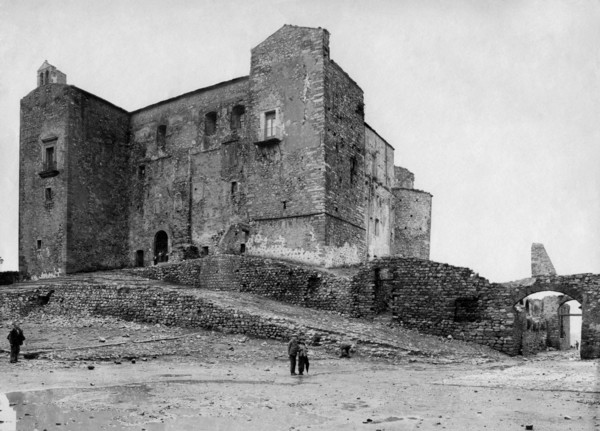 europe, italie, sicile, palerme, castelnuovo, vue du château, 1900 1910