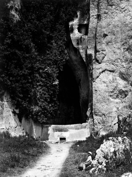 italie, sicile, syracuse, latomia des capucins, l'oreille de dionysius, 1910 1920