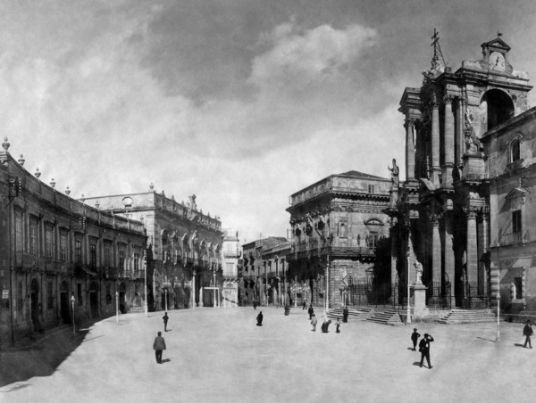 italie, sicile, syracuse, place de la cathédrale, 1900 1910