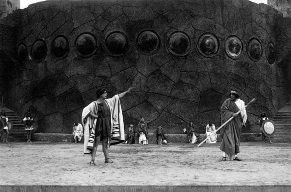 italie, sicile, syracuse, représentation de l'antigone de sophocle, 1924