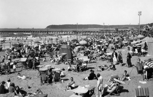 afrique, afrique du sud, durban, la plage, 1930 1940