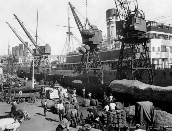 afrique, afrique du sud, durban, le port, 1920 1930
