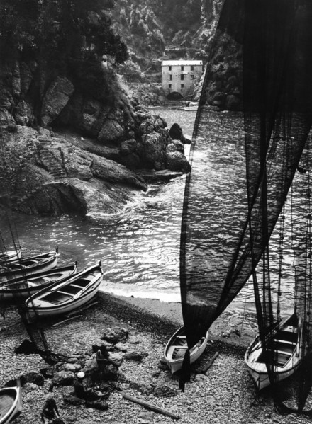 san fruttuoso de camogli, ligurie, italie, 1950