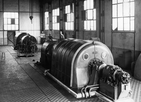 centrale thermique de sasso, pomarance, toscane, italie 1949
