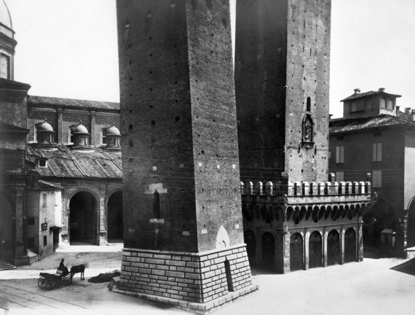 tours garisenda et asinelli, bologne, émilie romagne, italie, 1910-20