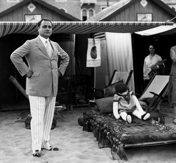italie, venise, beniamino gigli au lido, 1926