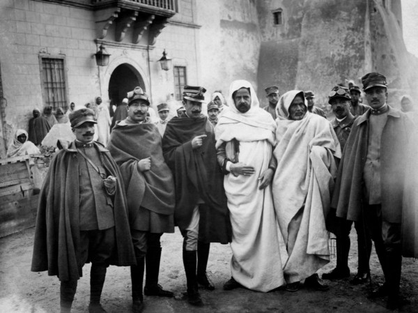 afrique, libye, portrait d'officiers militaires, 1920 1930