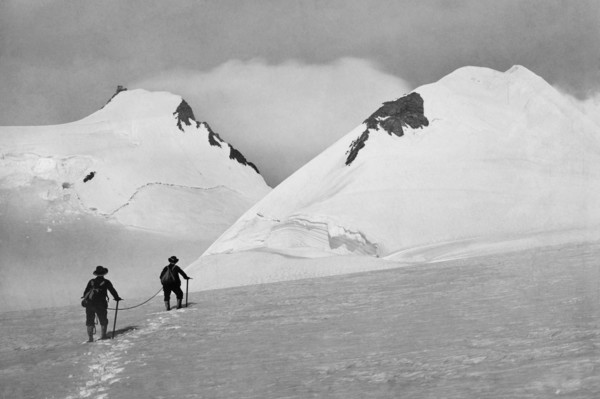 italie, massif de rosa, le long de la promenade des dames, 1911