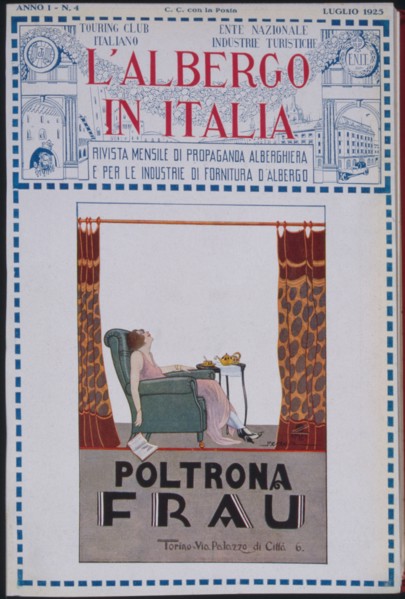 publication périodique "l'alber du mois de l'al italienne" de l'année juillet 1925 destinée à l'information de l'intérieur sur les progrès techniques et les nouveautés