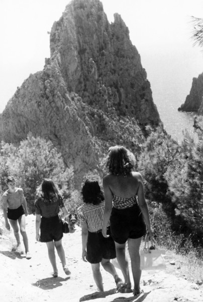 jeunes gens vers la plage, 1950