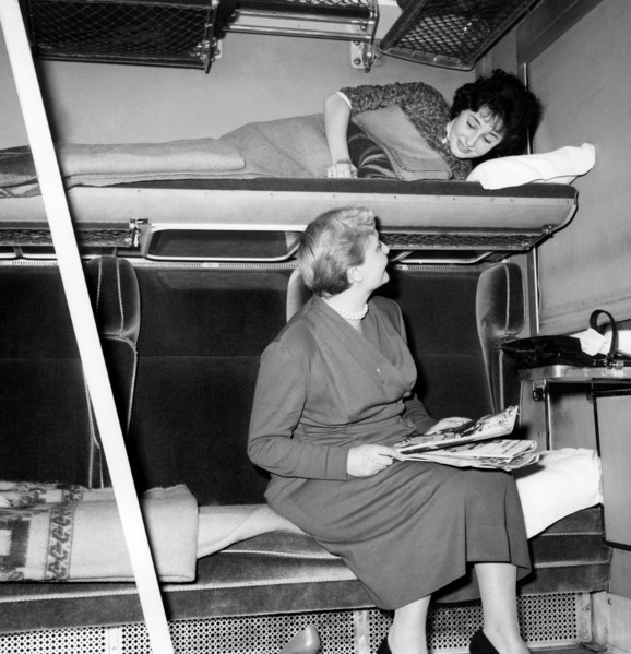 wagons-lits, couchettes de première classe, 1958