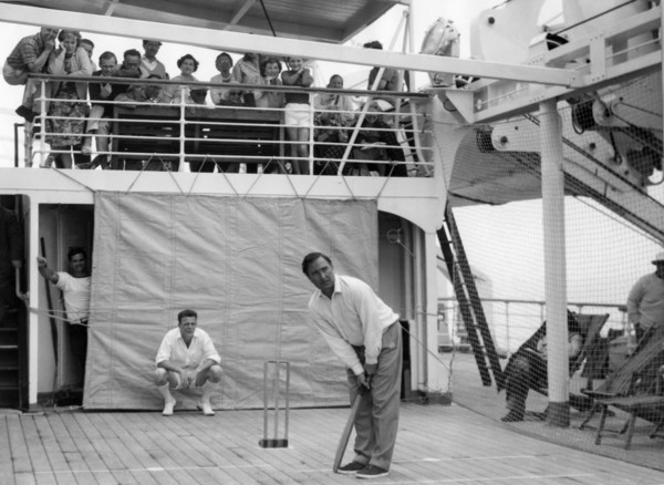 cricket sur le navire andes de la royal mail lines, 1961