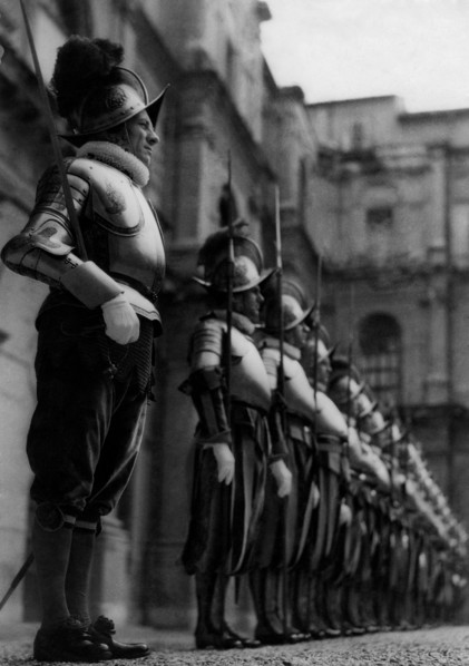 Swiss guards of the Vatican. 1952