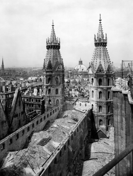 St. Stephen's Cathedral. Stephansdom. Vienna Cathedral after the fire of 1945