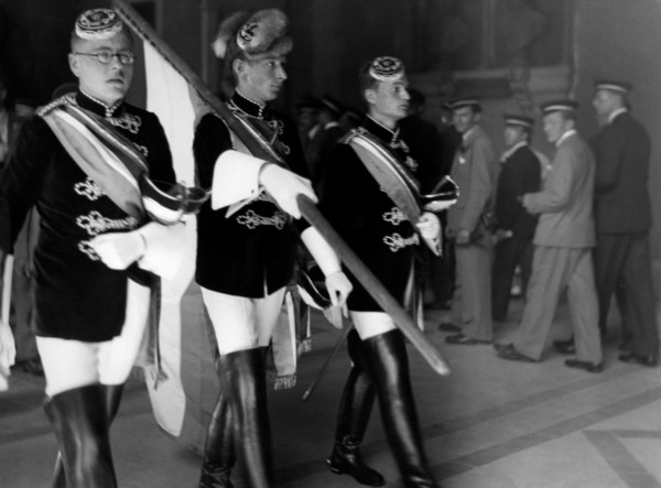 Vienna. University Students In Full Uniform. 1930