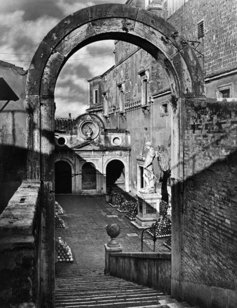 Rome. Backyard Of Cannon Balls In Castel Sant'angelo. 1920