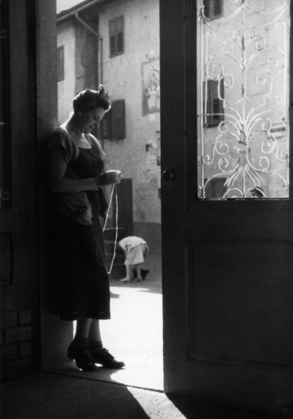 Italy. Campania. Amalfi. Woman Portrait. 1950